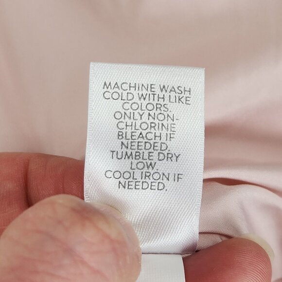 J Jill Vest Women Small Pink Down Long Line Puffer Quilted Full Zip Classic - Picture 10 of 13